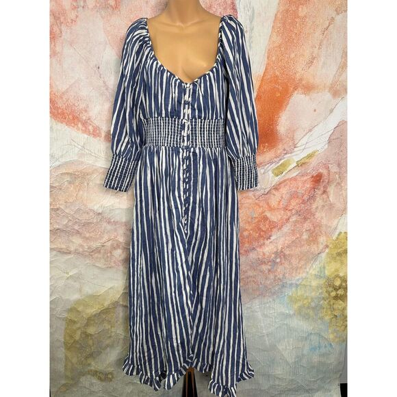 Anthropologie Long-Sleeve Sweetheart Midi Dress - Picture 7 of 10